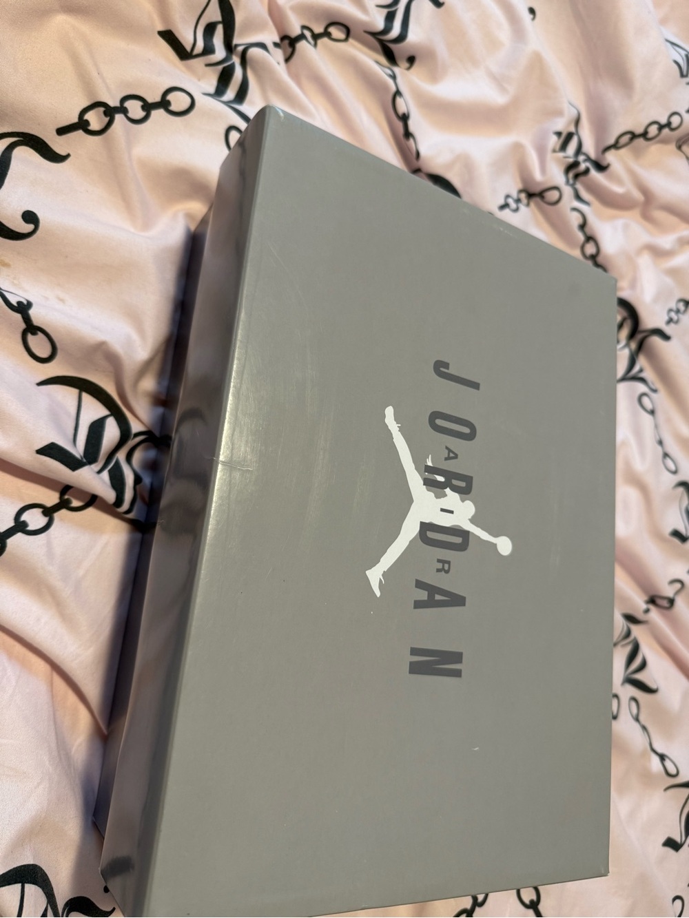 Jordan Grey and White Men's Sneakers Box